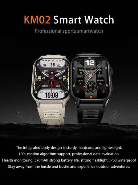 Advanced Smartwatch for Athletes: Health Monitor + Call/Email Notifications