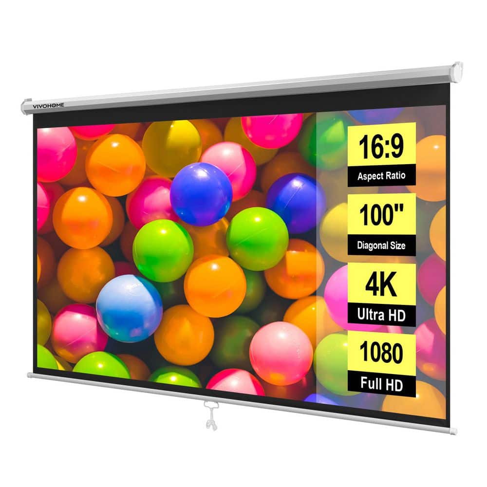 What are the dimensions of the 100 in. Manual Pull Down Projector Screen case?