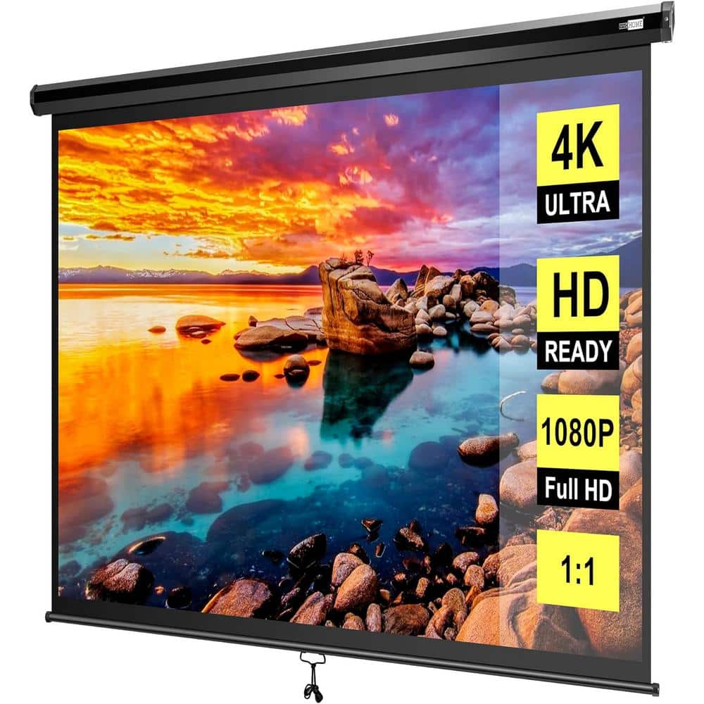 What are the dimensions of the 100 in. Manual Pull Down Projector Screen case?