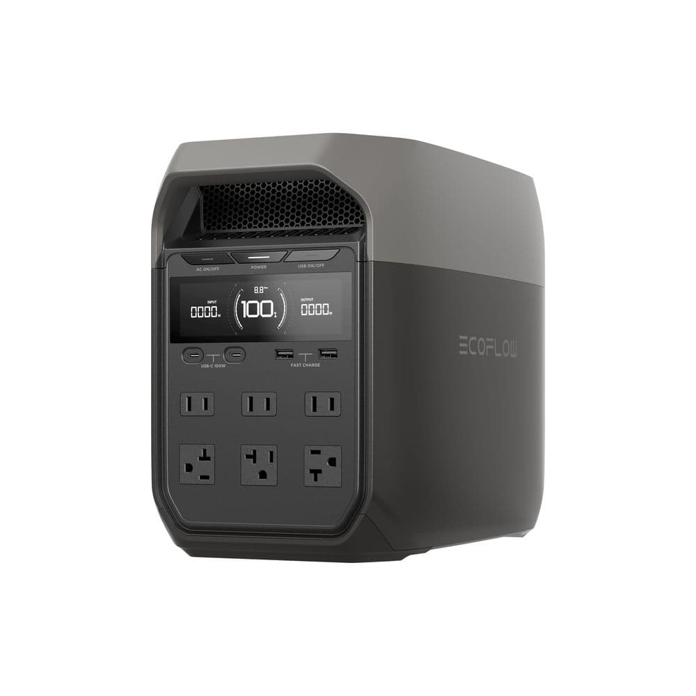 1800-Watt DELTA 3 Portable LFP Power Station, 1024Wh Battery Generator, Push-Button Start, Home Backup, RVs, Camping