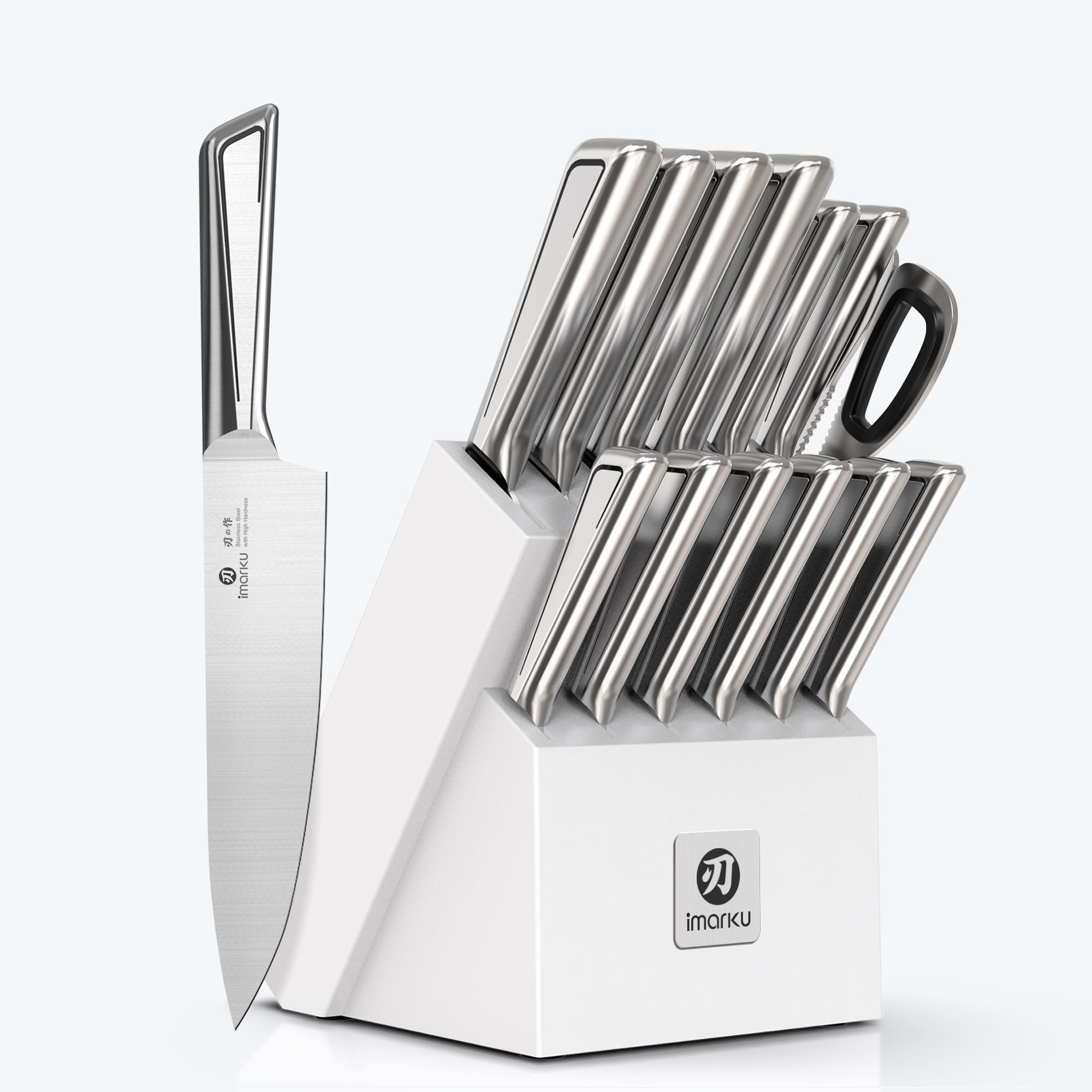 IMARKU Japanese Knife Block Set 14-Piece Dishwasher-Safe Stainless Steel Knives Deal Review