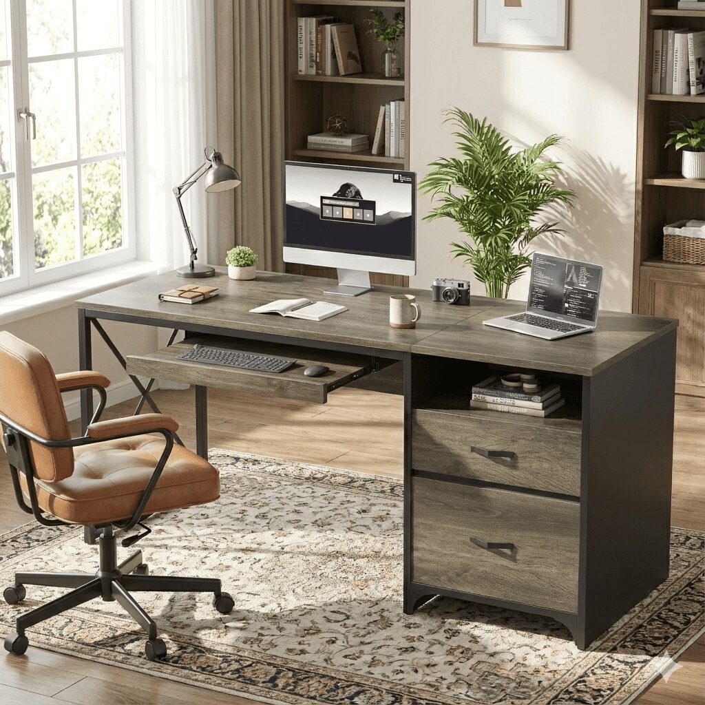 Bestier 55 inch Computer with Office Desk Review