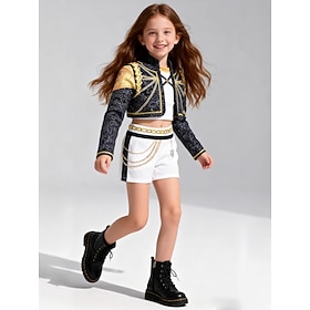 What sizes are available for the Inspirado em ídolos coreanos Estrela pop Roupa Filme Moda Traje Cosplay Ídolo Virtual for Para Meninas Infantil Dia Das Bruxas Carnaval Festa Escola?