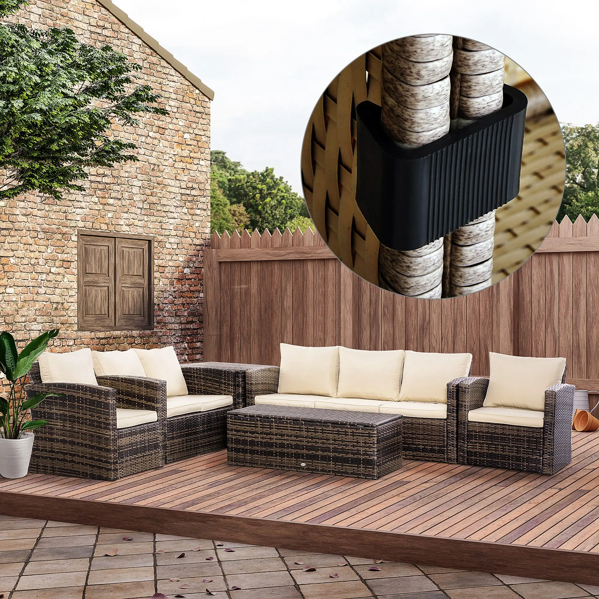 Set of 10 Outdoor Patio Wicker Furniture Fasteners Clip Sectional Connector