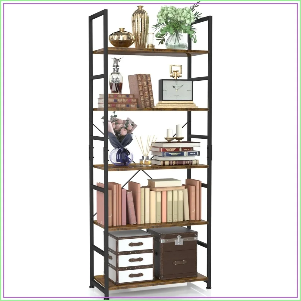 AliExpress 5 Tier Tall Bookshelf, Modern Bookcase Storage Organizer for Bedroom, Living Room, Home Office Deal Review