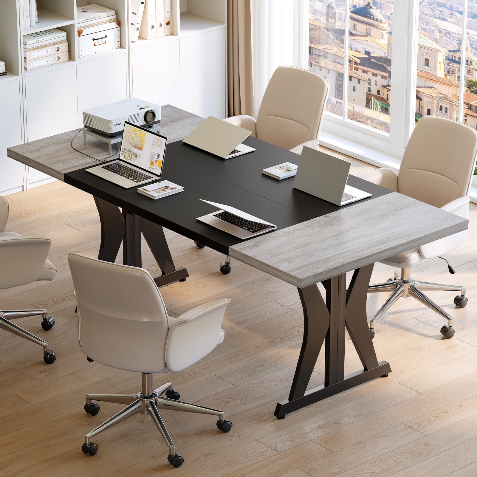 Bestier 70 Inch Executive Desk, Large Desk Office Table for Home Office with 1.18" Thick Wood Top, Modern Writing & Study Table, Sturdy Executive Office Desk & Office Furniture for Working,