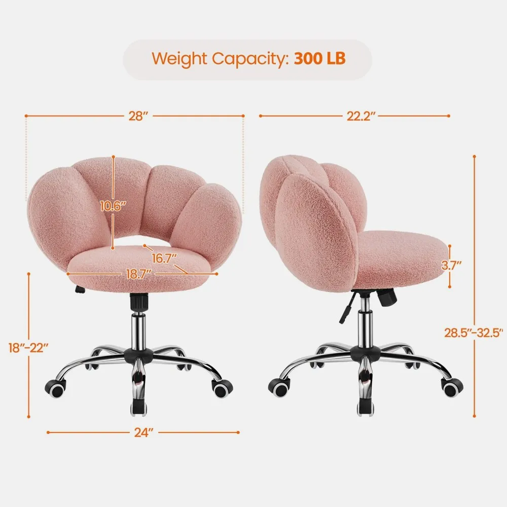 AliExpress Cloud-Shaped Upholstered Vanity Chair with Adjustable Height & Smooth-Rolling Wheels – Stylish Desk or Reading Seat for Home Office, Bedroom, or Dressing Area Deal Review