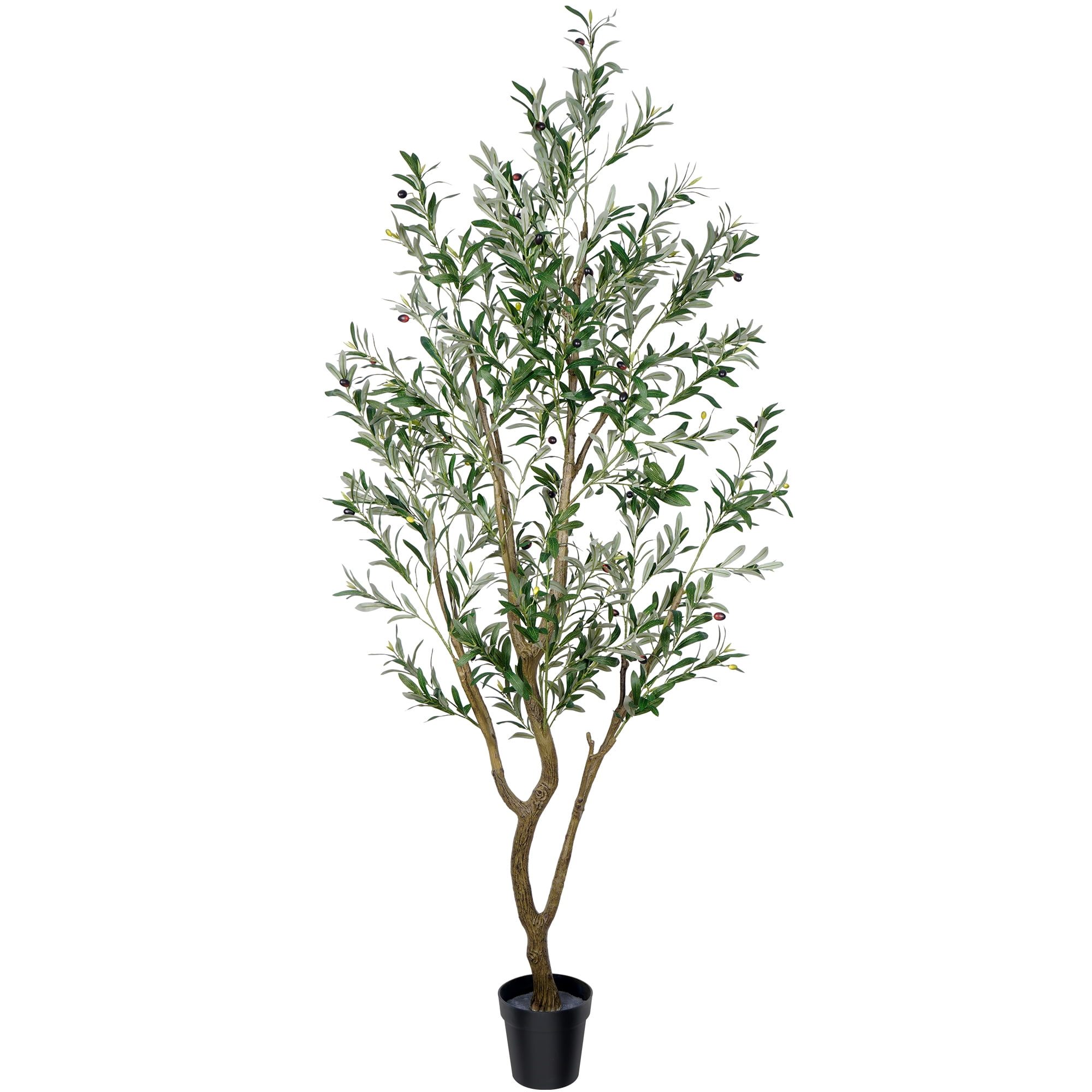 OLIVIVI Artificial Cedar Tree 2FT Tall Faux Silk Plant for Home Office Decor Indoor Outdoor Fake Lifelike Potted Christmas Tree with Wood Branches 1 pack Review