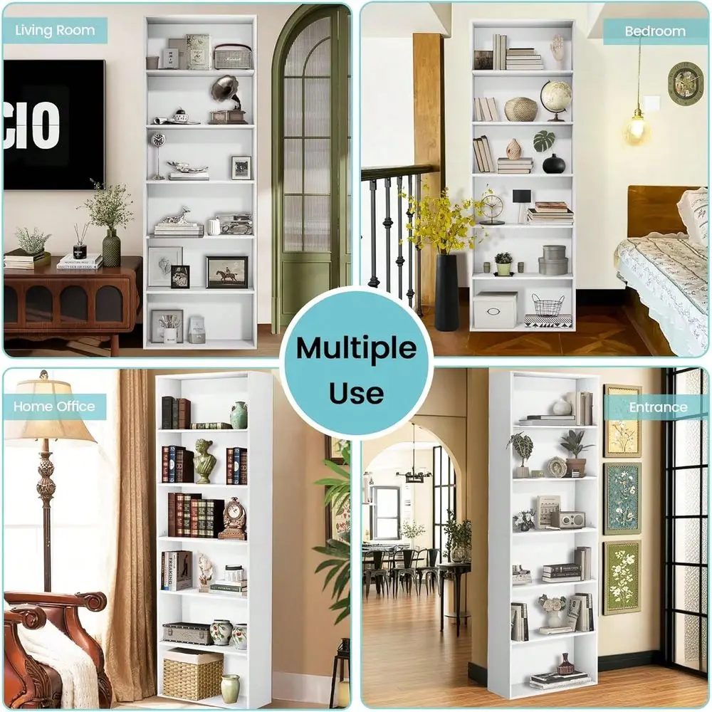 AliExpress Tall 6Tier Bookshelf, Large Open Display Bookcase With Ample Storage, Floor Standing Book Shelf For Living Room, Home Office, B Deal Review