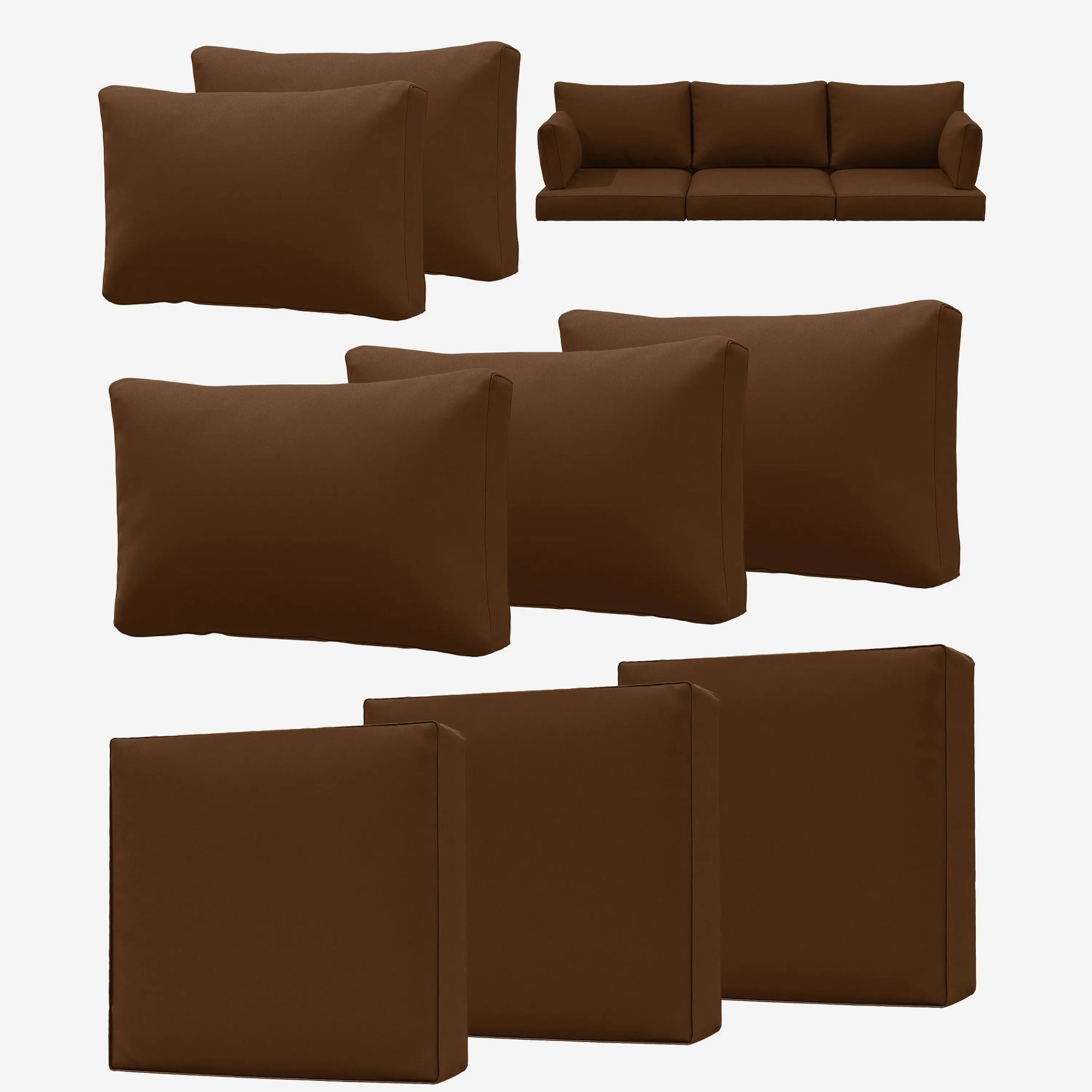 Waterproof & UV-Resistant Outdoor Patio Cushions – 4-Inch Thick Soft-Textured Seat Cushions for Rattan Sofas, Sectionals & Garden Furniture (Set of 2 or 4) | Quick-Dry Fabric, Fade-Resistant Design, Easy-to-Clean Surface, All-Season Comfort for Outdoor Sp